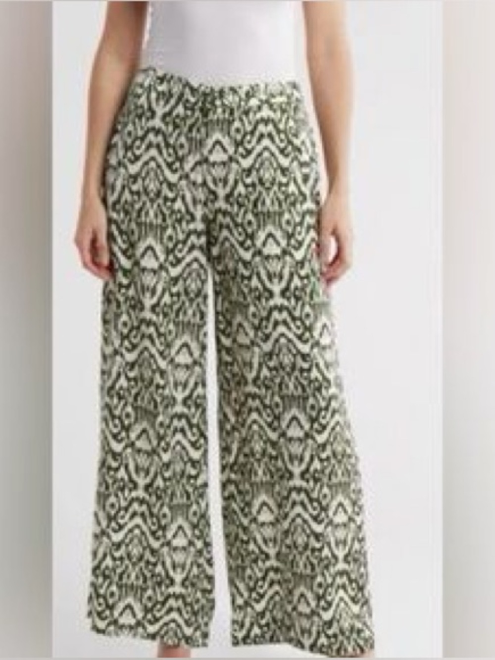 Philosophy Wide-Leg Printed Palazzo Pants in Olive